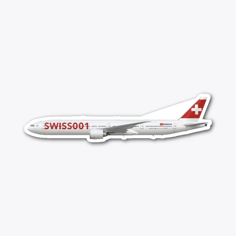 Swiss001 Plane Sticker